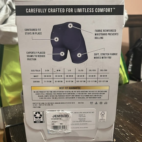 Fruit of the Loom - Boxer Briefs - 3 pack - Size: 2XL -NWT - Picture 2 of 2